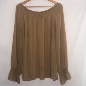 VENEZIA JEANS Clothing Co. Long Sleeve Sheer Top Size 22/24